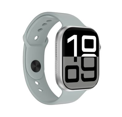 Green Lion Active SE 46 Smart Watch, 200mAh Battery Capacity, 10 Days Standby, Wireless Charger, Bluetooth Version 5.3 - Silver & Grey Strap