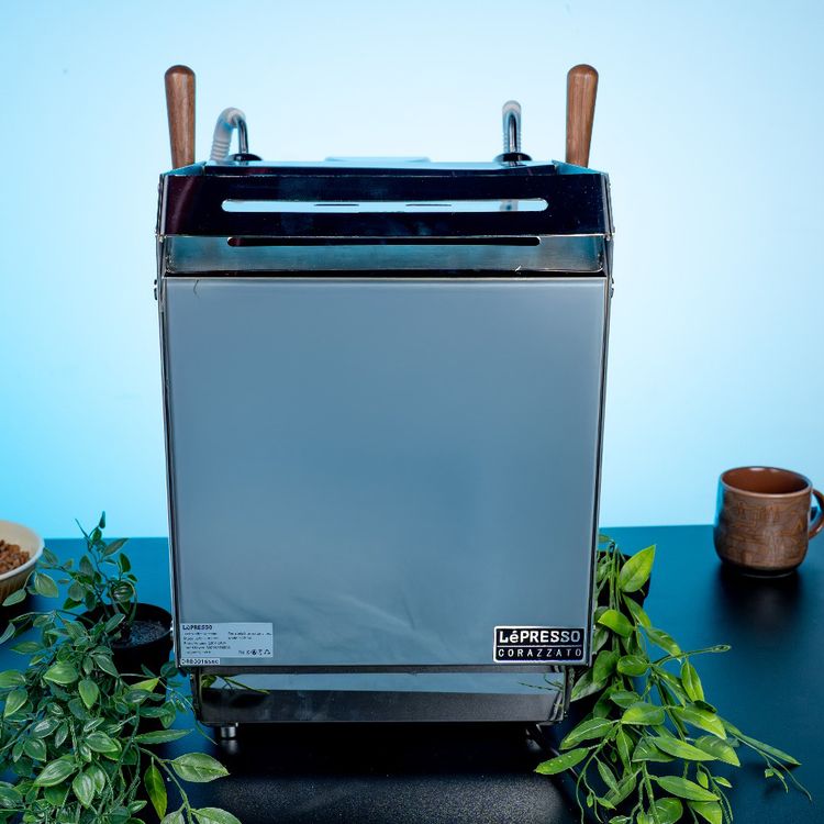 LePresso Corazzato 9-Bar Coffee Machine with Italian Rotary Pump, 3.0L Steam Boiler Capacity, Precise Temperature Control, Programmable Parameters, Pre-Infusion Control, 0.5L Coffee Boiler Capacity - Silver