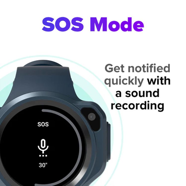 MyFirst Fone R1S Kids Smartwatch, 1.3" TFT Round Display, 2MP Front Camera, 8GB Storage, NANO SIM Card, Heart Rate Monitoring with High Heart Rate Alert, GPS, Android & iOS, IPX8 Water Resistant - Space Blue