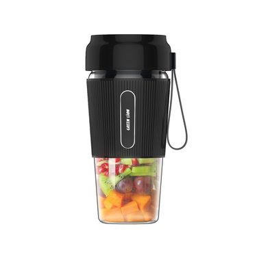 Green Lion G-Blend X Portable Juicer with 300mL Capacity, 1500mAh Battery Capacity, PC Jar Material, Stainless Steel Blade Material, Type-C Charging Port, 3-4 Hours Charging Time - Black