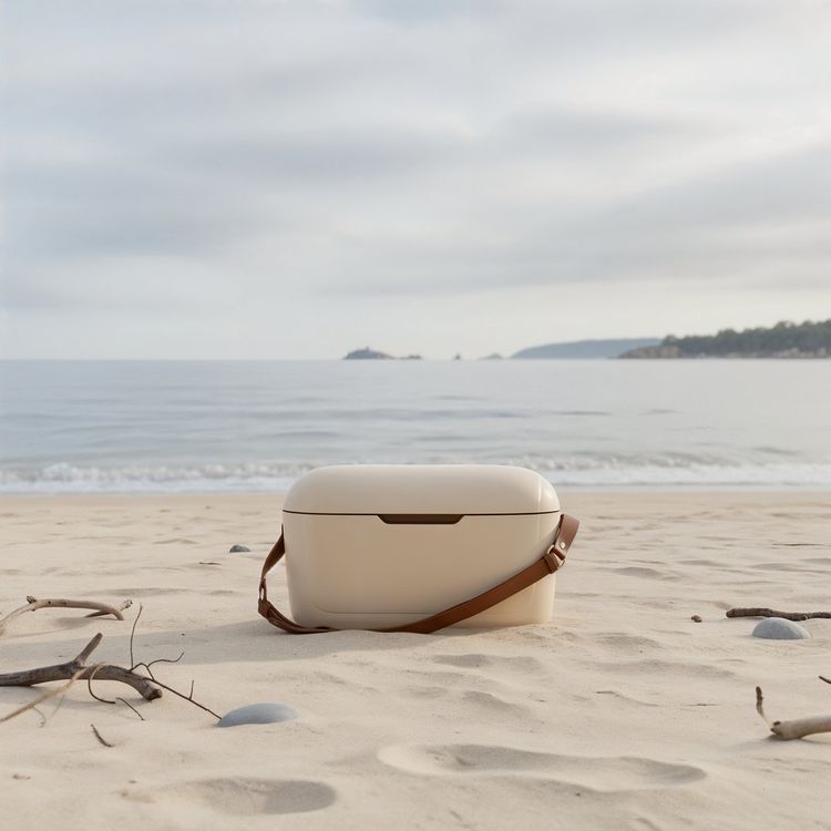 Green Lion Vintage Insulated Cooler Box 12L with Leak-Proof Design, Food-Grade Safety, Triple-Layer Insulation, Hot and Cold Storage, Adjustable Strap, Airtight Protection, Impact Resistant, Travel Friendly, Long-Lasting Insulation - Beige 