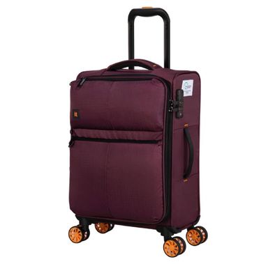 it Luggage Lykke Soft Case Trolley, Expandable Polyester, 8 Spinner Wheels, TSA Lock - Wine