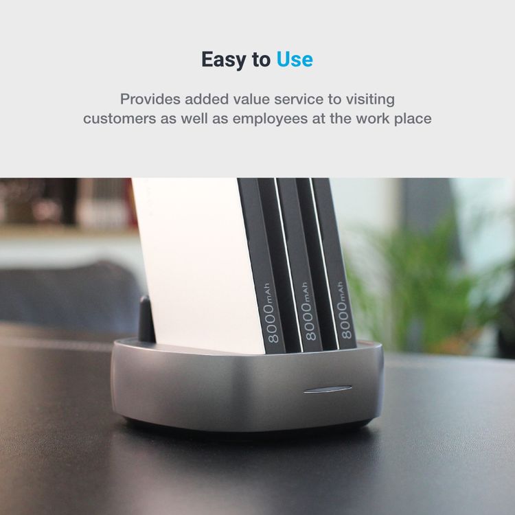 باورولوجي محطة باور بانك 8 في 1 بسعة 8000 ملي امبير في الساعة مع كابل مدمج وبنك طاقة محمول ومحطة شحن سريعة ومتوافقة مع اجهزة ايفون ، اجهزة اندرويد ، منافذ شحن من النوع سي - فضي