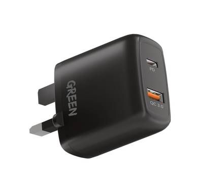 Green Lion Wall Charger PD+QC3.0 20W UK, Fast Charge Adap...