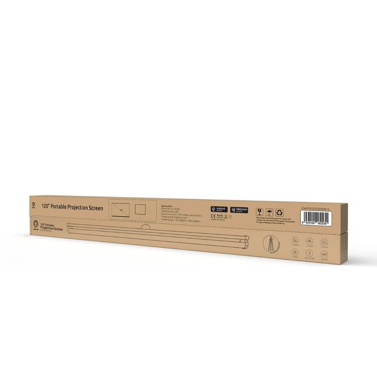 Green Lion 120" Portable Projection Screen With Tripod Stand - White