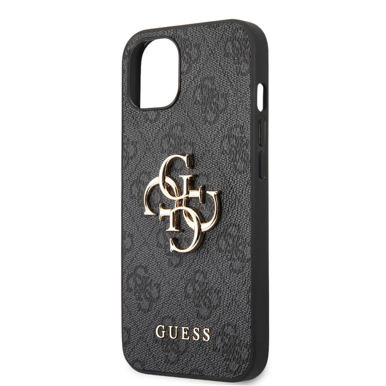 CG MOBILE Guess PU Leather 4G Big Metal Logo Compatible for iPhone 13 (6.1") Anti-Scratch, Easy Access to All Ports, Shock Absorption & Drop Protection
