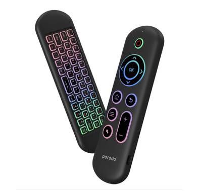 Porodo Air Mouse Remote Mini Keyboard 6-Axis Gyro Sensor ...