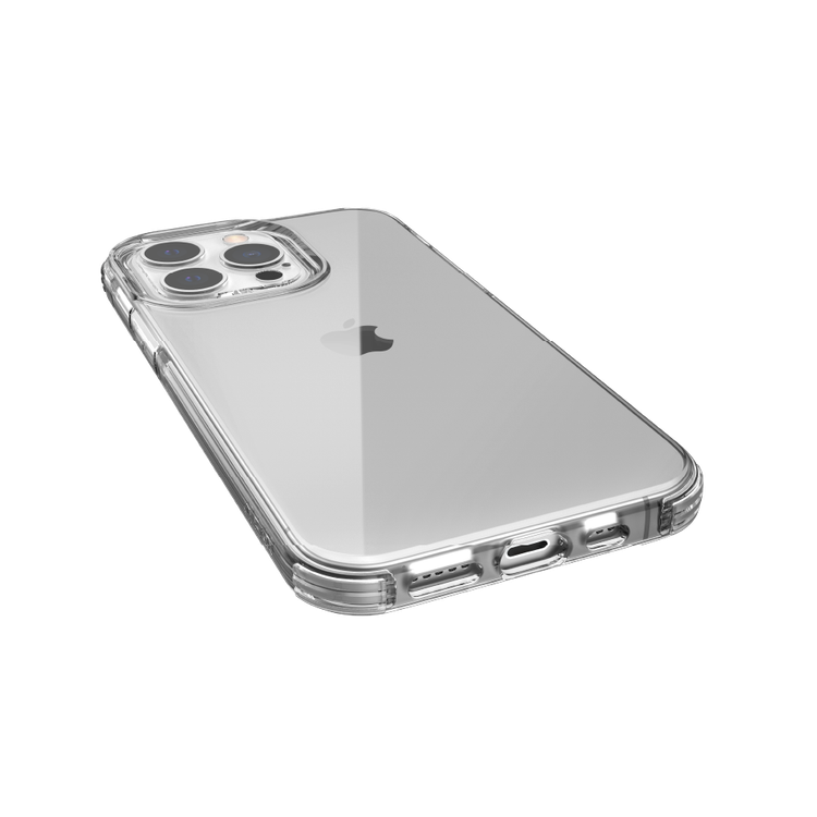 X-Doria Raptic Clear Case with Sleek Design Compatible for iPhone 13 Pro Max (6.7") Anti-Scratch, Easy Access to All Ports, 6ft Drop Tested, Shock Absorbing Rubber Protection