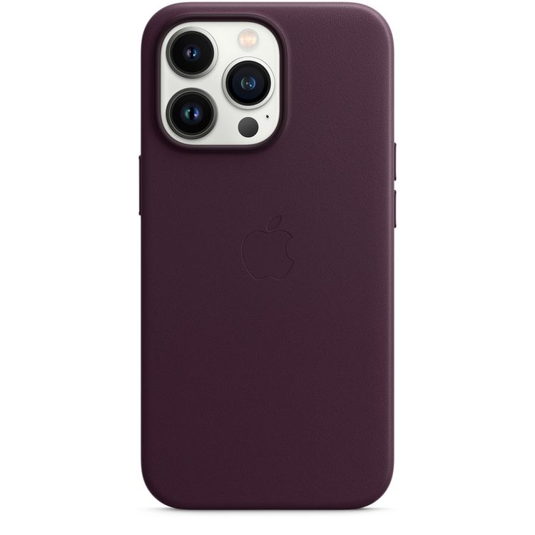 Apple Leather Case with MagSafe Compatible for iPhone 13 Pro (6.1") - Dark Cherry