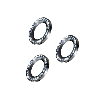 Green Lion Anti-Glare Transparent Diamond Camera Lens Compatible for iPhone 12 / 12 Pro (6.1") 9H Seamless Absorption, 360 Protection Lens, Anti-Scratch & Explosion-proof - Black