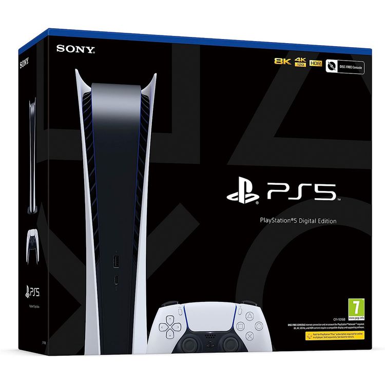 Sony PlayStation PS5 Digital Edition Slim Console  - White