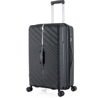 H.T Luggage Bag, Hard Case Polypropylene (PP) Material - Large/Black