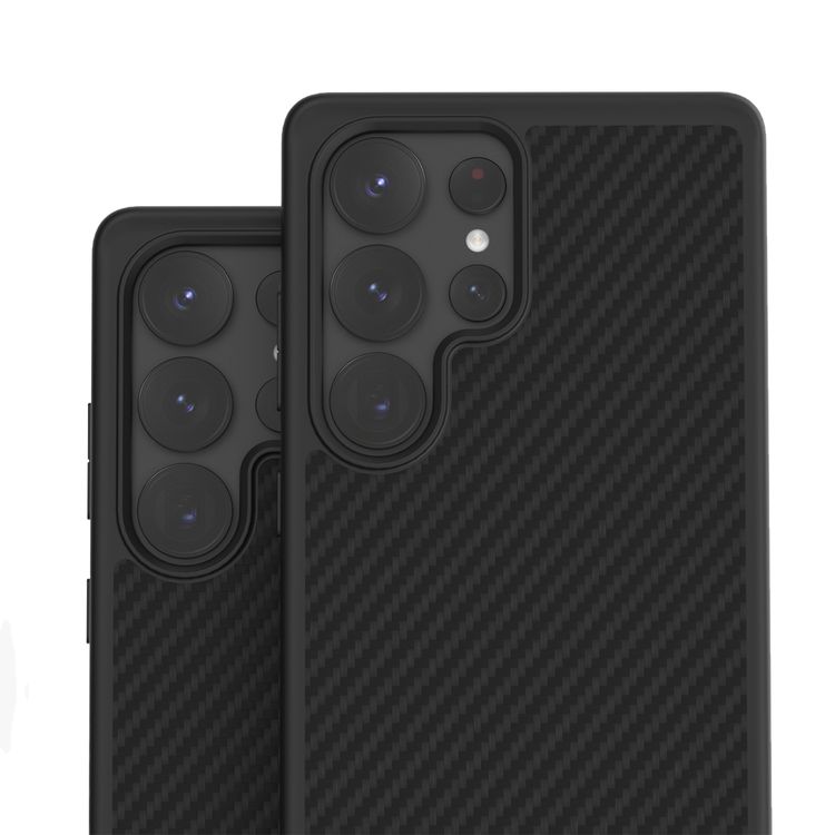Levelo Ox Carbon Case for Samsung S25 Ultra, MagSafe Compatible, Durable 600D Aramid Fiber Material, Anti Fingerprint, Premium Quality Guaranteed - Black