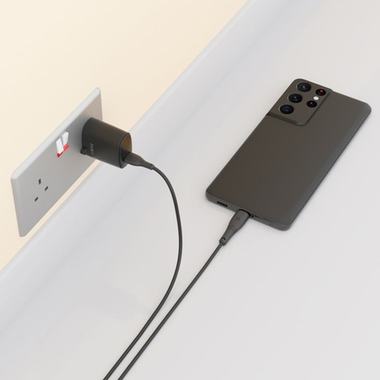 باوا كابل بيانات بي في سي 3أمبير وشحن سريع تايب-سي بطول 3 متر / 9.8 قدم - أسود