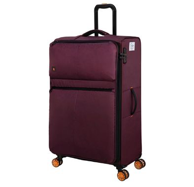 it Luggage Lykke Soft Case Trolley, Expandable Polyester, 8 Spinner Wheels, TSA Lock - Wine