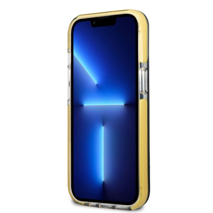 AMG AMHCP13X2EBOK PC/TPE Hard Case Compatible with iPhone 13 Pro Max - Black/Yellow