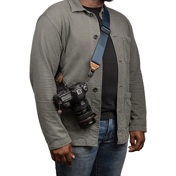 Peak Design SL-MN-3 midnight Slide Camera Strap, nylon webbing, strong, removable anchor connectors - Midnight Blue