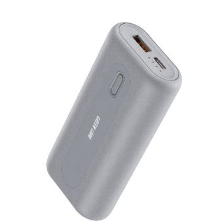 Green Lion 2 in 1 Power Bank 10000mAh with Wireless Watch Charger 2.5W, Fast Charge Support, Battery Powered, Material : ABS + PC  - Grey