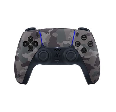 وحدة تحكم لاسلكية Dual Sense لجهاز PS5 من سوني بلاي ستيشن مع ميكروفون وسماعة مدمجة، وردود فعل لمسية، وإجمالي 14 مفتاحًا، وأزرار متكيفة، ومستشعر حركة - بنمط التمويه.