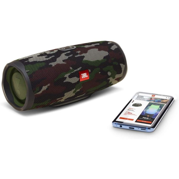 JBL Charge 4 Portable Wireless Bluetooth Speaker with Built-in Power Bank, 7500mAh Battery 20-hours Playtime, IP67 Waterproof & Dustproof Feature - Squad