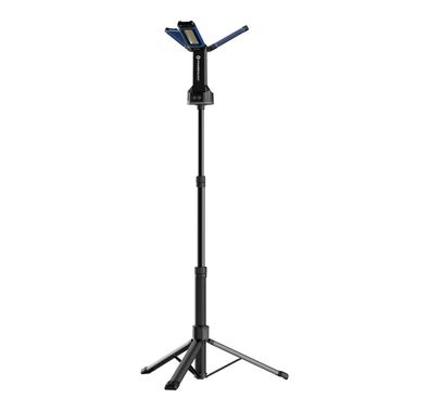 Powerology 4000mAh Camping Light with Tripod, Power Bank, Magnetic Base, ABS & Aluminum Alloy Material, 182cm Max Height, 7 Hours Run Time, 4000 Lumens Brightness, IPX4 Water Resistance, Super Bright LED, USB Output, Type-C Charging Port, 360° Rotation - Black