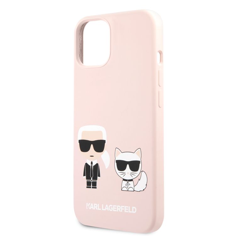 CG MOBILE Karl Lagerfeld Liquid Silicone Case Karl & Choupette Compatible for iPhone 13 Pro Max (6.7") Anti-Scratch, Easy Access to All Ports, Drop Protection & Shock Absorption