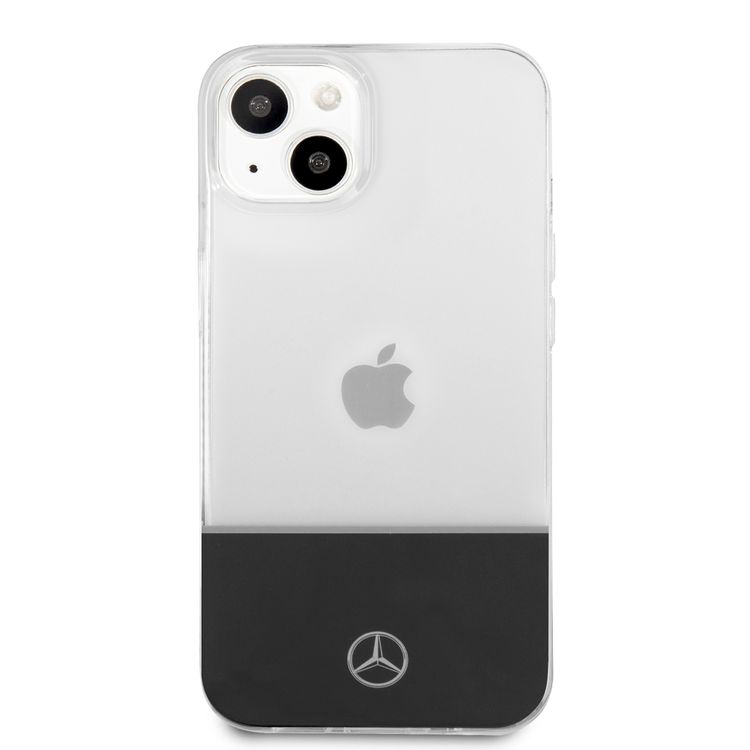 CG MOBILE Mercedes Benz PC/TPU Case with Electroplated Middle Line Black Compatible for iPhone 13 (6.1") Easy Access to All Ports, Anti-Scratch, Shock Absorption