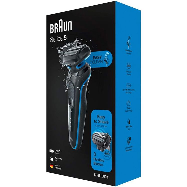 Braun Series 5 50-B1000S Wet & Dry Shaver - Blue