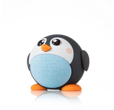 Planet Buddies Cute Little Penguin Portable Wireless Bluetooth Speaker w/ Built-in Microphone - Hands-free Calling - 4-Hours Playtime - Multi Speaker Pairing Unique Design - Black
