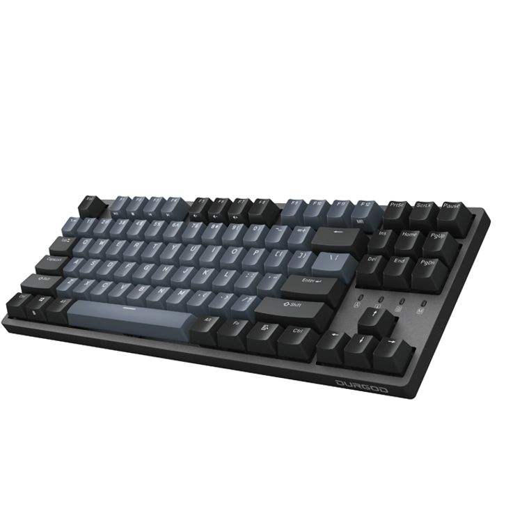 Durgod Taurus K320 TKL Mechanical Gaming Keyboard - 87 Keys - Double Shot PBT - NKRO - USB Type C (Cherry Brown, Space Grey)