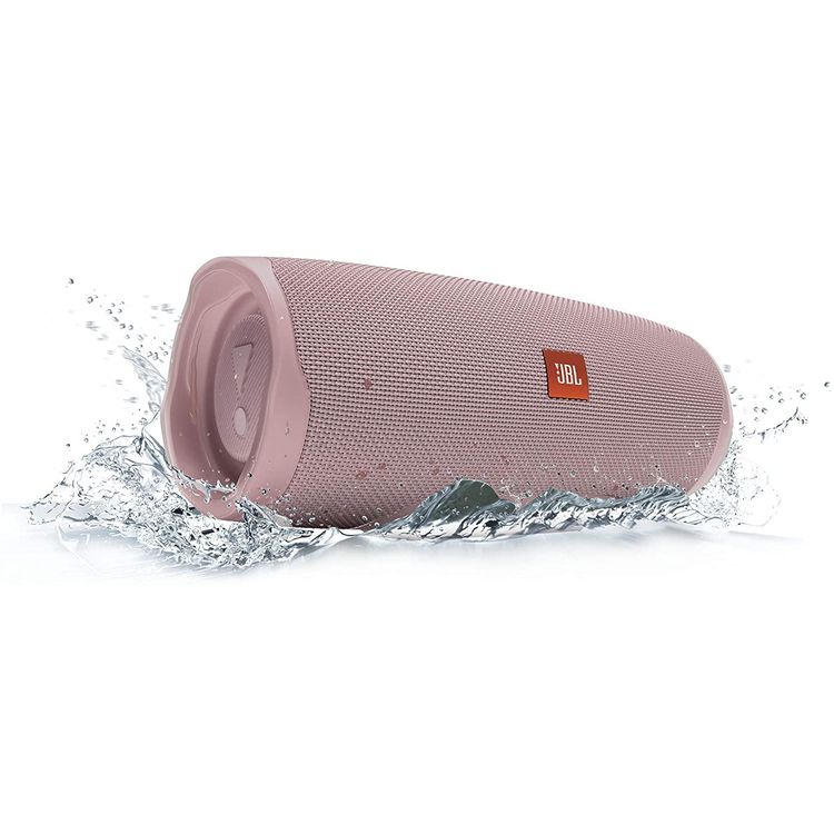JBL Charge 4 Portable Wireless Bluetooth Speaker with Built-in Power Bank, 7500mAh Battery 20-hours Playtime, IP67 Waterproof & Dustproof Feature - Pink