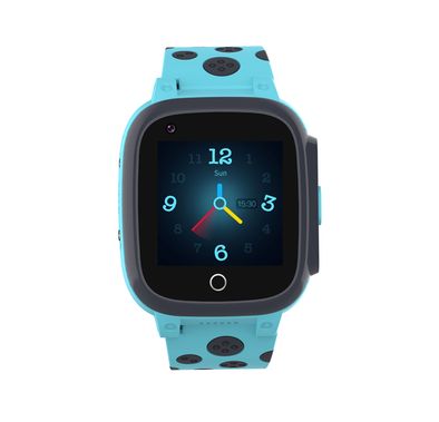 Porodo Kids 4G Smartwatch with Video Calling, 2 Days Working Time, Touch Screen, Count Steps, Body Temperature, Nano Sim Slot, 650mAh Battery - Blue