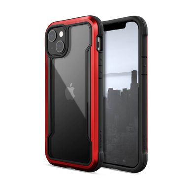 X-Doria Raptic Shield Pro Case with Sleek Design Compatible for iPhone 13 (6.1") Durable Aluminum Frame, Easy Access to All Ports, 10ft Drop Tested, Shock Absorbing