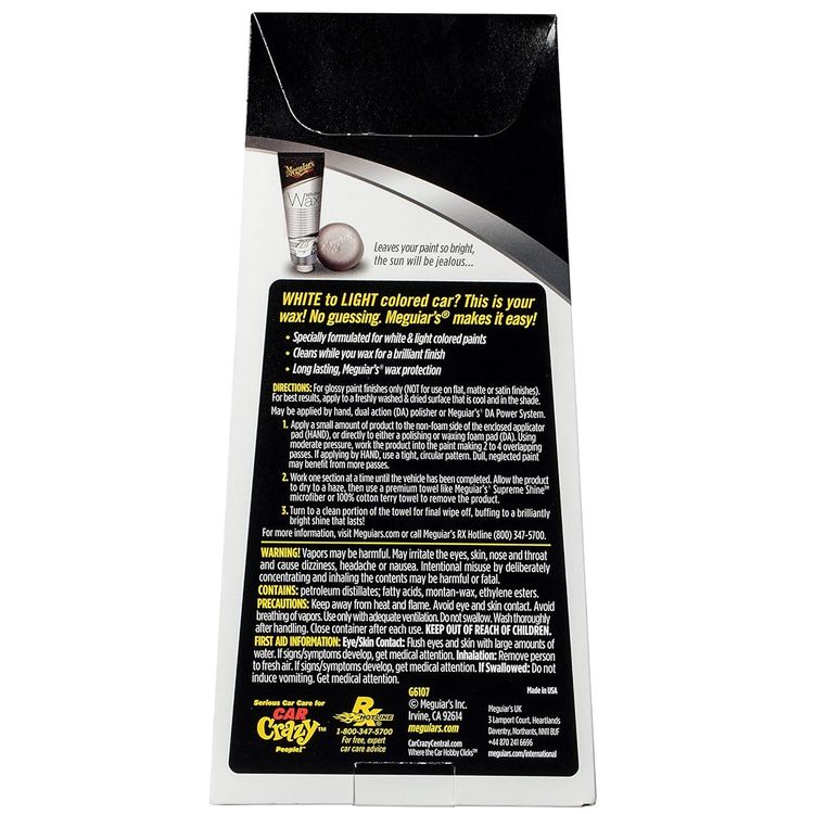 Meguiar’s White Wax, Cream, 198g
