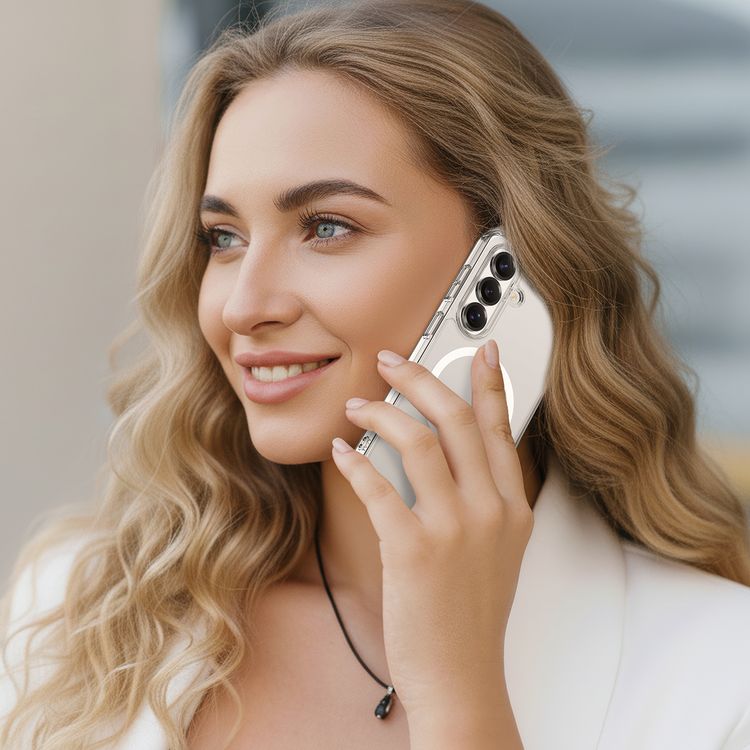 Levelo Clara MagSafe Clear Case for Samsung S26, Raised Camera Edges, Scratch Resistance, Precision Fit, Shock-Resistant Bumper - Clear