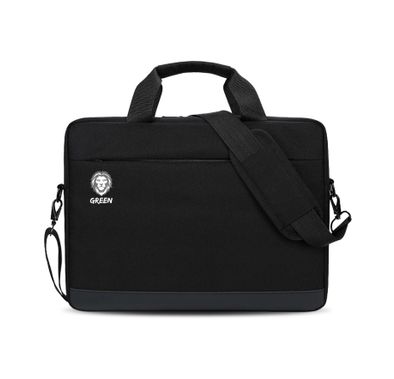 حقيبة لاب توب جرين ليون بوليتو مع مادة إسفنجية مانعة للصدمات على الجهتين، متوافقة مع أجهزة اللاب توب حتى 15.6 بوصة، تصميم متعدد الطبقات وجيوب متعددة، خفيفة الوزن - أسود
