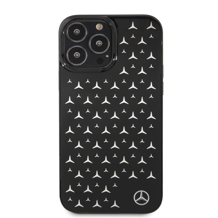 CG MOBILE Mercedes Benz PC/TPU Case with Electroplated Stars Pattern Compatible for iPhone 13 Pro Max (6.7") Anti-Scratch, Easy Access to All Ports, Drop Protection