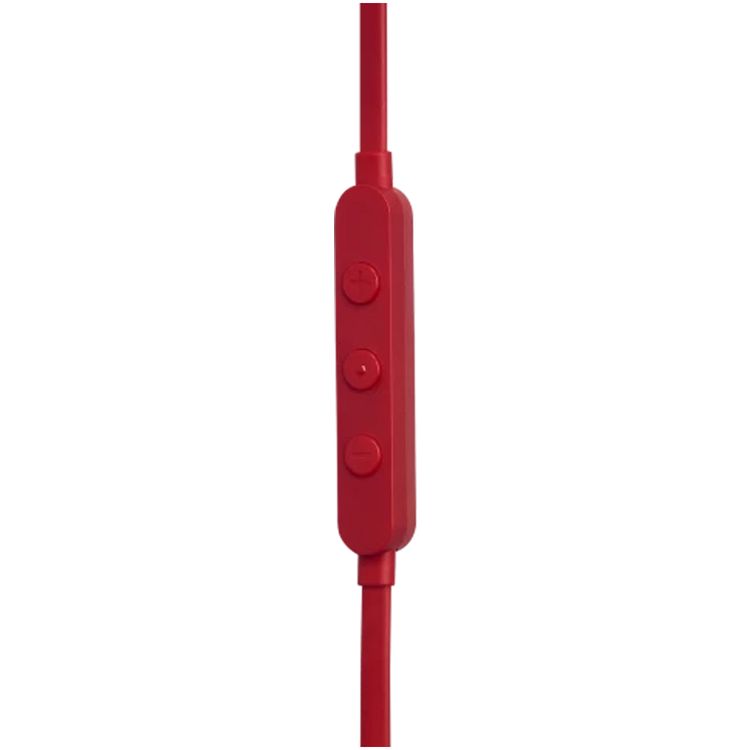 JBL T310C USB-C Wired Earphones, High Resolution Audio, Tangle-Free Flat Cable, Digital to Analog Converter, Compatible with PCs/Mobiles/Gaming Consoles, Pure Bass Sound - Red 