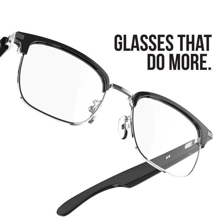 نظارات جرين ليون غالواي الذكية بتقنية ENC، تحكم باللمس، حتى 5 ساعات من وقت التشغيل، نطاق نقل يصل إلى 10 أمتار، عدسات فوتوكرومية مضادة للضوء الأزرق، حماية UV400، مساعد صوتي - أسود