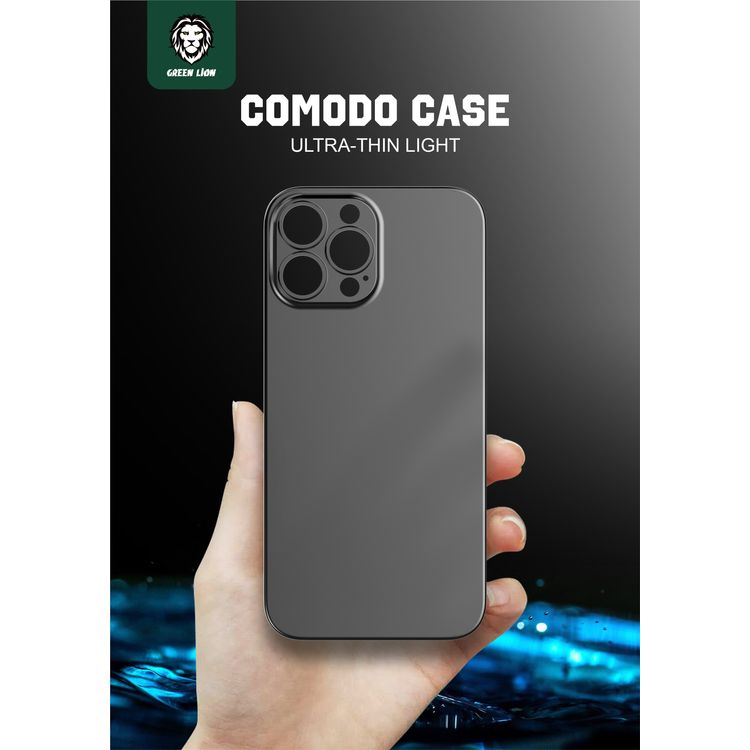 Green Lion Comodo Case for iPhone 13 Pro Max 6.7", Anti-Scratch, Easy Access to All Ports, Drop Protection - Black