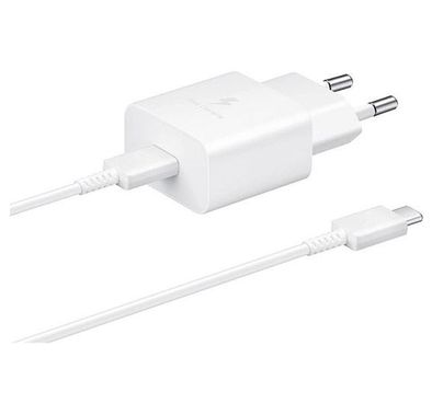 Samsung 15W Travel Adapter with USB-C to USB- C Cable  - White