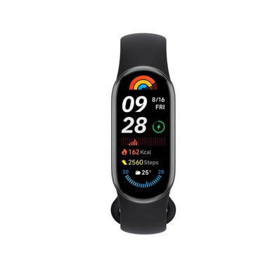 Xiaomi Mi Band 9 Smart Band with 1.62" AMOLED Display, Water Resistant, Heart Rate Sensor, Up to 21 Days Usage Time, Magnetic Charging, Linear motor - Black