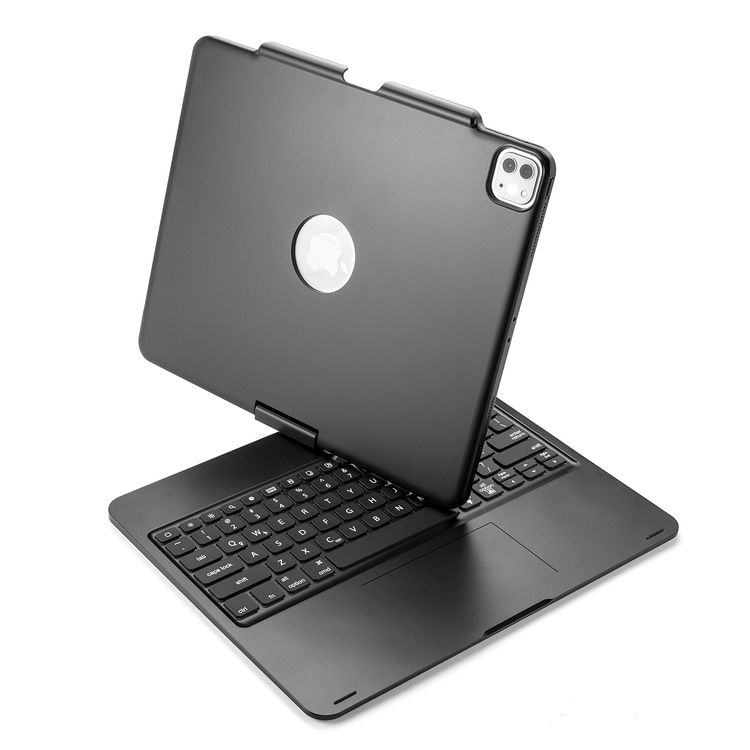 Green Lion 360° Rotatable Keyboard Case for iPad Pro 12.9", Up to 90 Days Standby Time, 10m Operating Distance, 180° Flip Keyboard Cover - Black