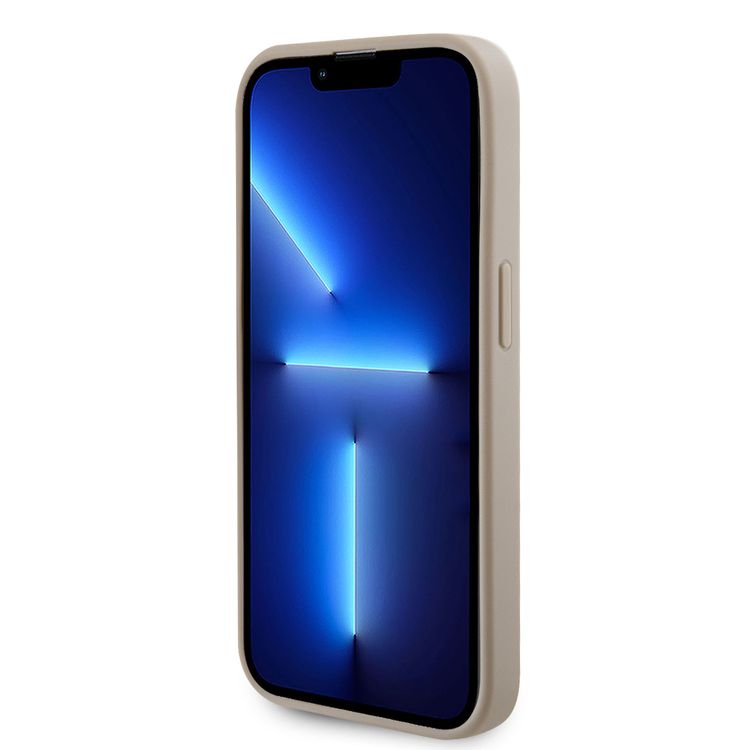 Guess Perforated PU Leather Case with 4G Glitter - Gold - iPhone 15 Pro