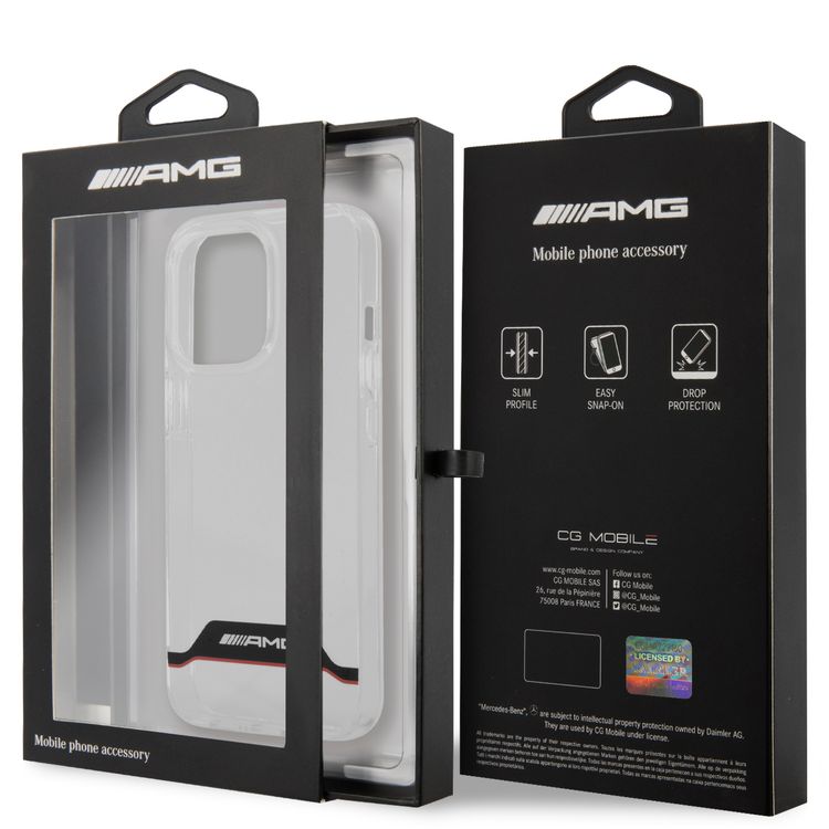 CG MOBILE AMG PC/TPU Hard Case Matte TPU Rim Compatible for iPhone 13 Pro (6.1") Suitable with Wireless Charging Officially Licensed - Black / Red