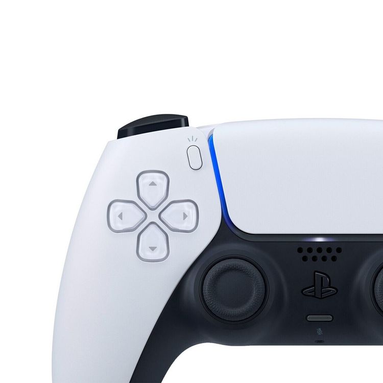 Sony PS5 PlayStation Dual Sense Wireless Controller with Built-in Microphone & Speaker, Haptic Feedback, 14 Keys Total, Adaptive Triggers, Motion Sensor - White