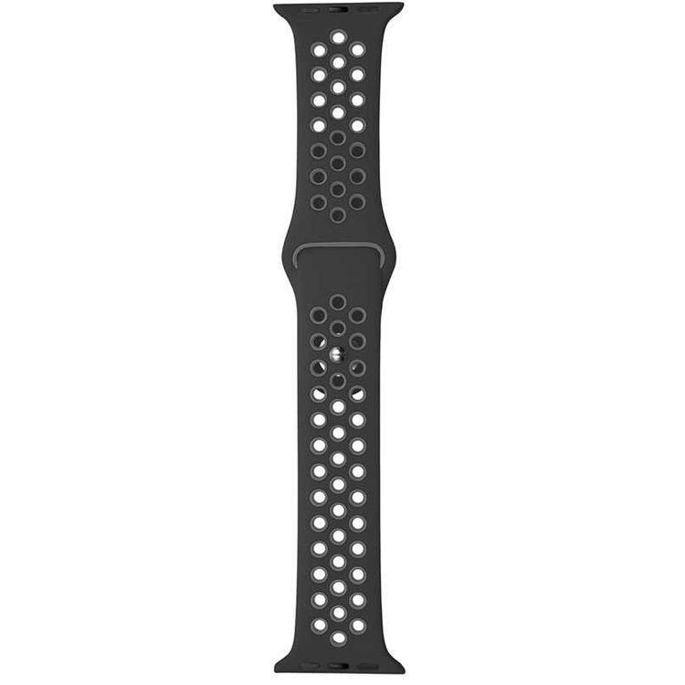 iGuard by Porodo Nike Watch Band, Fit & Comfortable Replacement Wrist Band, Adjustable Straps Compatible for Apple Watch 40mm / 38mm - Black/Gray