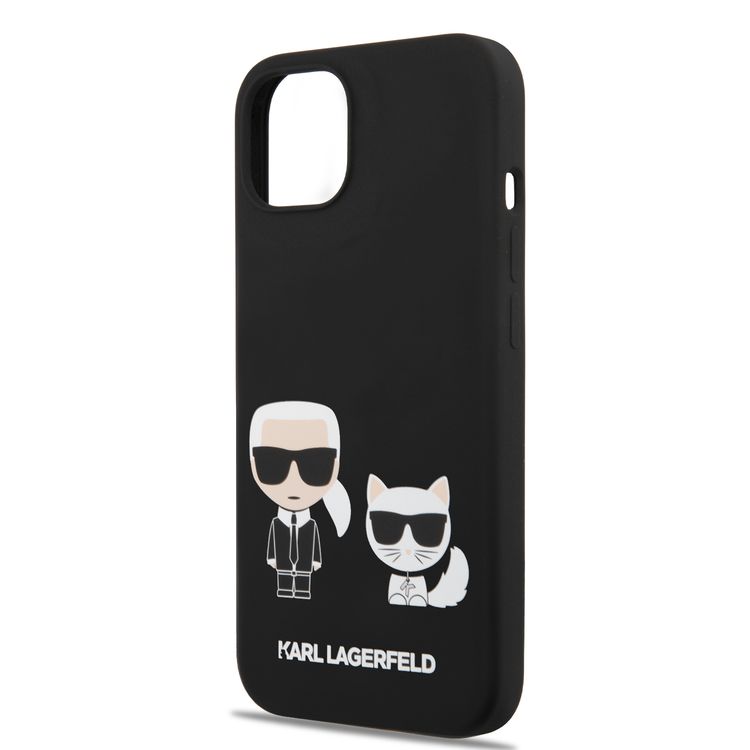 CG MOBILE Karl Lagerfeld Liquid Silicone Case Karl & Choupette Compatible for iPhone 13 Pro Max (6.7") Anti-Scratch, Easy Access to All Ports, Drop Protection & Shock Absorption