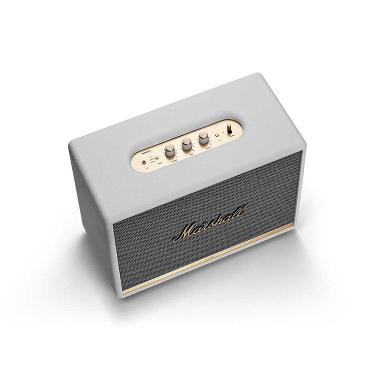 Marshall Woburn II Bluetooth Wireless Stereo Speaker with Bluetooth Version 5.0, Jack 3.5mm Connectivity, 10m Bluetooth Range, App Controller - White