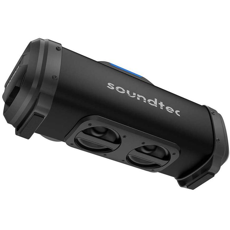 Porodo Soundtec Pure Bass Portable Wireless Bluetooth Party Speaker with Classic Handle - Built-in Rechargeable Battery 4400mAh - USB disk/FM Radio/AUX/Bass & Concert Mode - Black